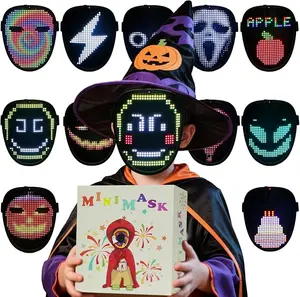 LED Light-Up Mask with Gesture Control – Cool Halloween Costume Mask for Cosplay, Parties & Gifts