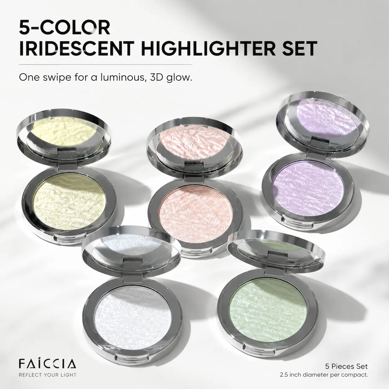 HERORANGE Diamond Flash Cream Highlighter, Long-Lasting Illuminating Makeup for a Natural Glowing Finish, Flawless Face Contour in Rose Gold Compact, Party, Contour Makeup, Glowing Makeup