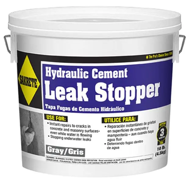 Sakrete 60205005 10 lbs. Leak Stopper Hydraulic Cement, Sets Fast, Underwater Leaks, Instant Leak Fix, Pool Repair