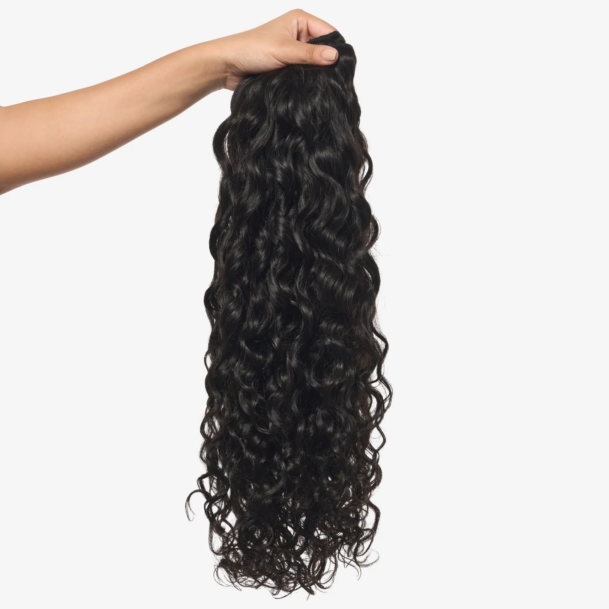 Natural Black Spiral Clip-In Hair Extensions