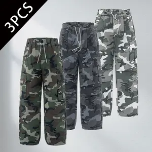 Men’s Fall/Winter Casual Fashion Cargo Pants — Outdoor Camouflage Long Cargo Trousers, Sportswear, Pocket