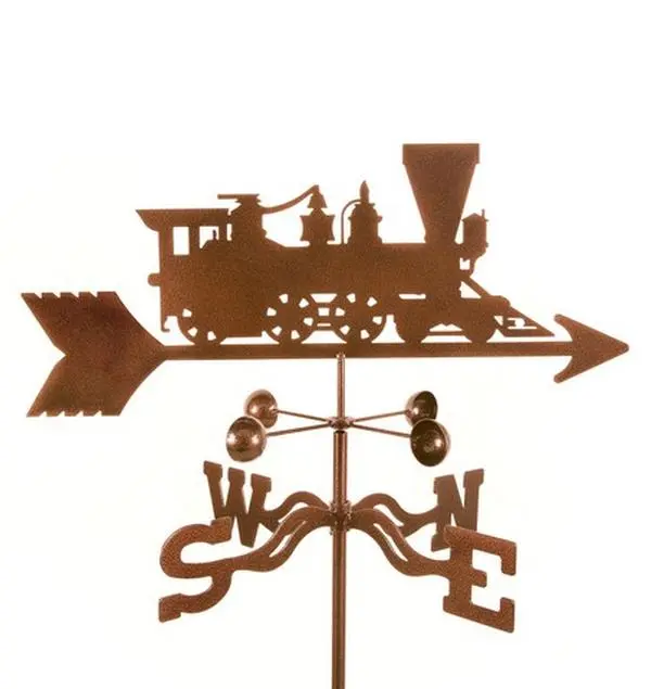 EZ Vane EZ1027-DK Metal Train Weathervane with Deck Mount, 25" h x 21" w x 9", 3 Protective Coatings, Ewns Directional, Home Decor