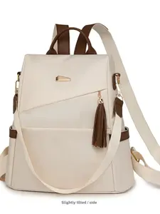 Women's Fashion Anti-Theft Backpack, Soft Large Capacity Design, Lightweight Sling Backpack, Casual Lightweight Backpack, Lightweight Travel Commuter Bag, Adjustable Straps, Zipper Closure