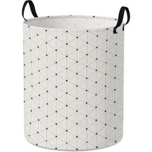 Laundry Hamper for Bedroom,Dirty Clothes Basket,Laundry Basket with Handles,Kids Girls Room Canvas Hamper Bag,,,Toy Organizer