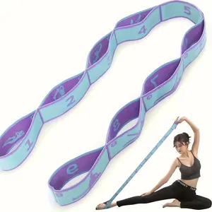 8-Ring Yoga Resistance Bands, Level 1-8, Digital Coding Straps, Suitable for Men & Women, Physical Therapy, Pilates, Stretching, Pull-Ups, Fitness Bands, Workout Bands, Work Out Equipment
