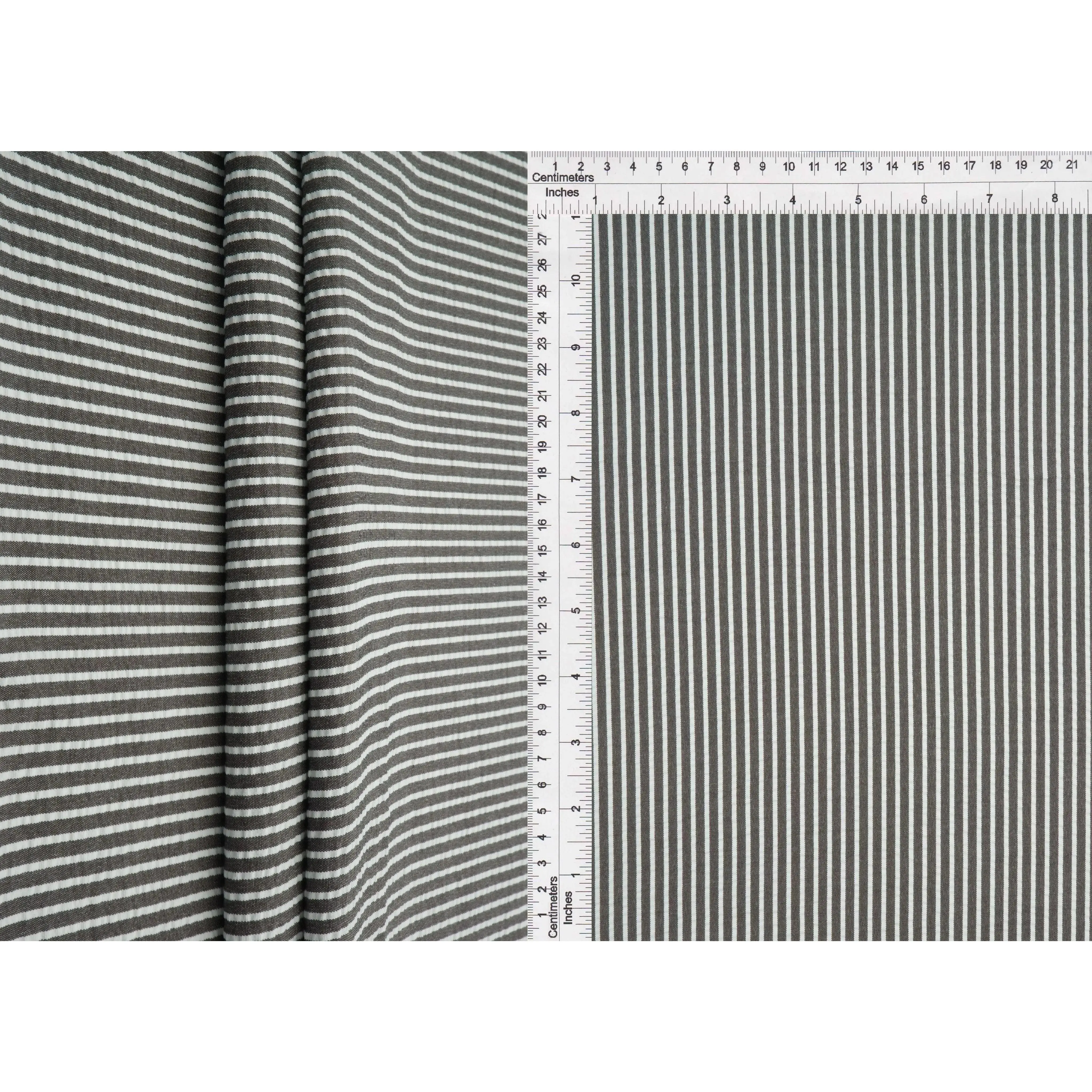Classic Breathable Seersucker Stripe Poly-Rayon Mix Fabric - 1 yd, 58/59" Wide, Sewing & Soft Furnishings Textile Supply, 1 Yard