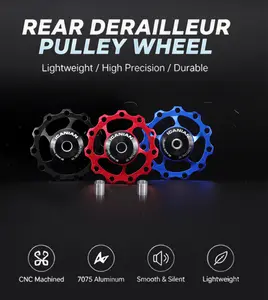 ICANIAN Bicycle Ceramic Pulley Set 11T Jockey wheels — Derailleur Guide Wheels Compatible with SRAM and Shimano    road bike gear
