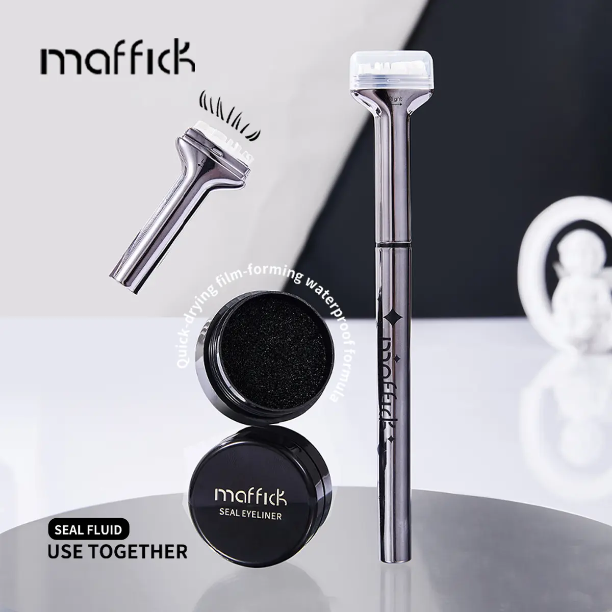 Lazy Person Lower Lash Sticker Waterproof Sweatproof Combo Pack No Smudging 2-in-1 Beginner-Friendly Longwear Eye Liner Eye Makeup Products Eyeliner