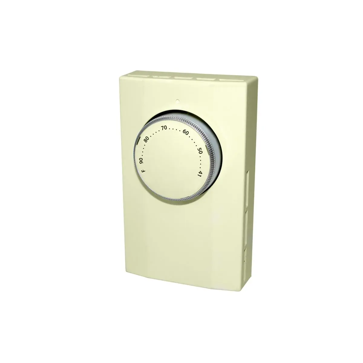 212 MAIN King Electric K101A Wall-Mounted Modern Adjustable Thermostat, 1-Pole, 18-22A, 120-277V, Accurate Temp Control, Beveled Edge - Almond