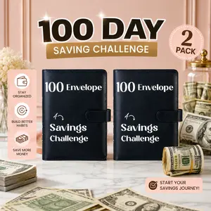 CAGIE Mothers Day Gift 100 Envelope Money Saving Challenge Binder Budget Planner Cash Stuffing Organizer for Women Moms