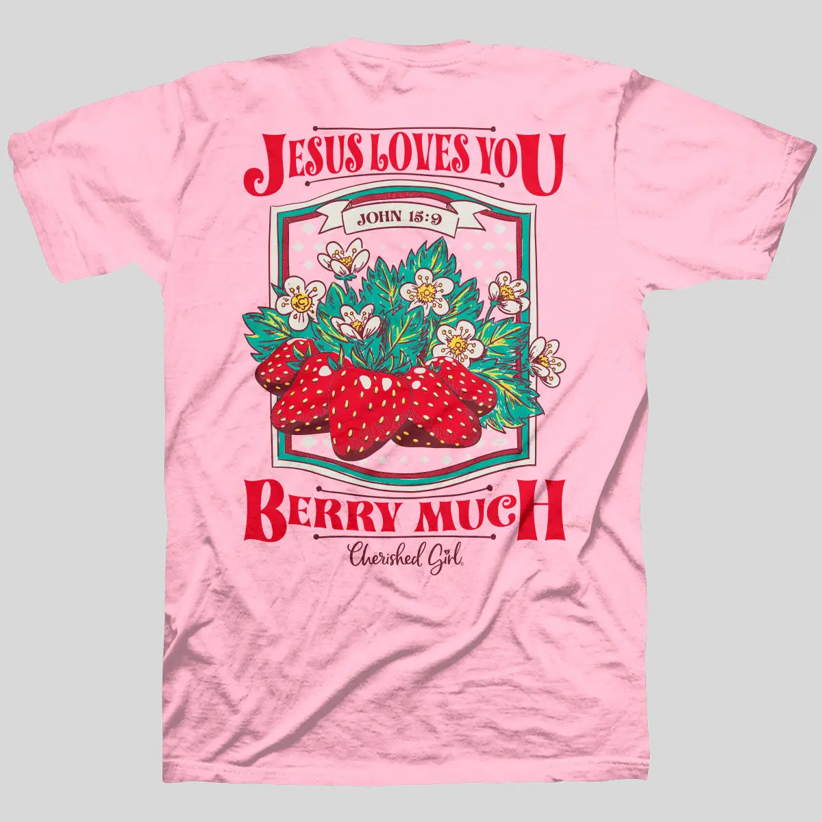 Cherished Girl Women's Short Sleeve Round Neck Pink Solid T-Shirt - Berry Much Design, Seamless Bottom Pair Option, Soft Love-Themed Daily Casual Top, Shortsleeve, Pink Solid Women's T-Shirts, Plant, Tshirt, Cotton, Casual Tee, Soft Fabric
