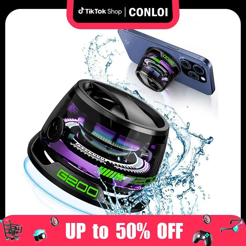 CONLOI Portable Bluetooth Speaker with Induction Battery - HD Stereo Sound, Rich Bass, Colorful Lights, Perfect for Home, Outdoor, Party, Beach & More