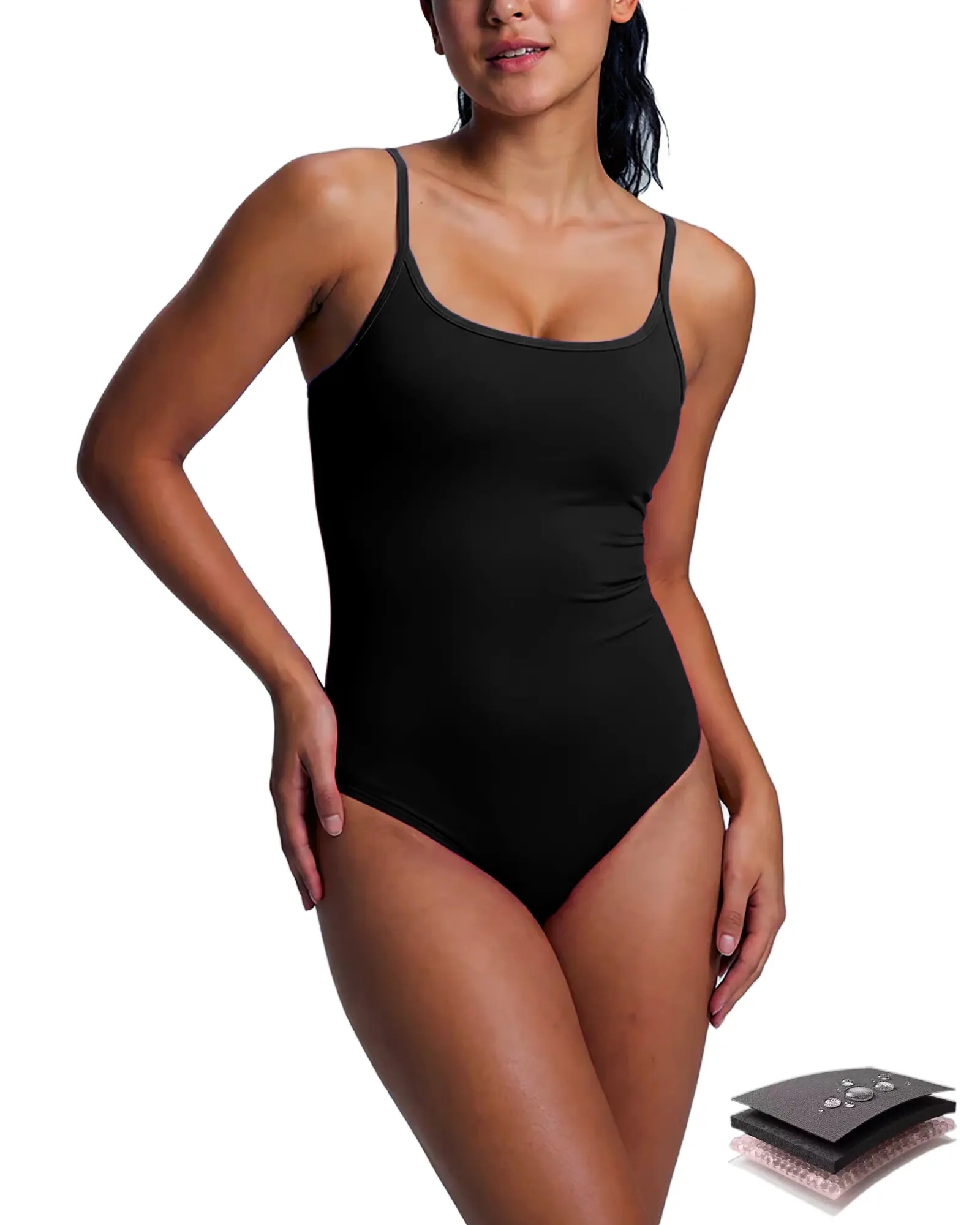 La LiVita Teens' Onepiece Swimming Bathing Suit - Sporty Chic, Stretch, Ultra-Thin, Quick-Dry, Waterproof, Leakproof, Tummy Control, Adjustable Elastane Beach Wear with Sun Protection for Swimming, Onepiece Swimwear, Polyamide, Soft, Swimsuit, Leak-Proof,