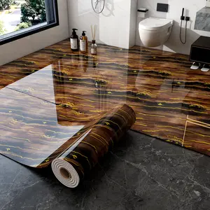 Self-Adhesive Waterproof Tile Wall Stickers, Moisture Resistant & Moldproof, Thickened Marble Wallpaper for TV Background Decoration