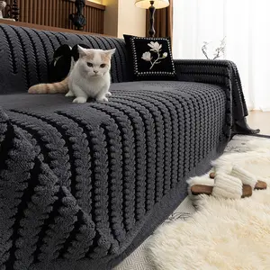 Apollo Cotton Velvet Pet-Friendly, Fits Armchairs & Sofas, Home Decor, Easy to Clean, Living Room & Bedroom Use, Soft Sofa Protector, Washable Sofa Slipcover