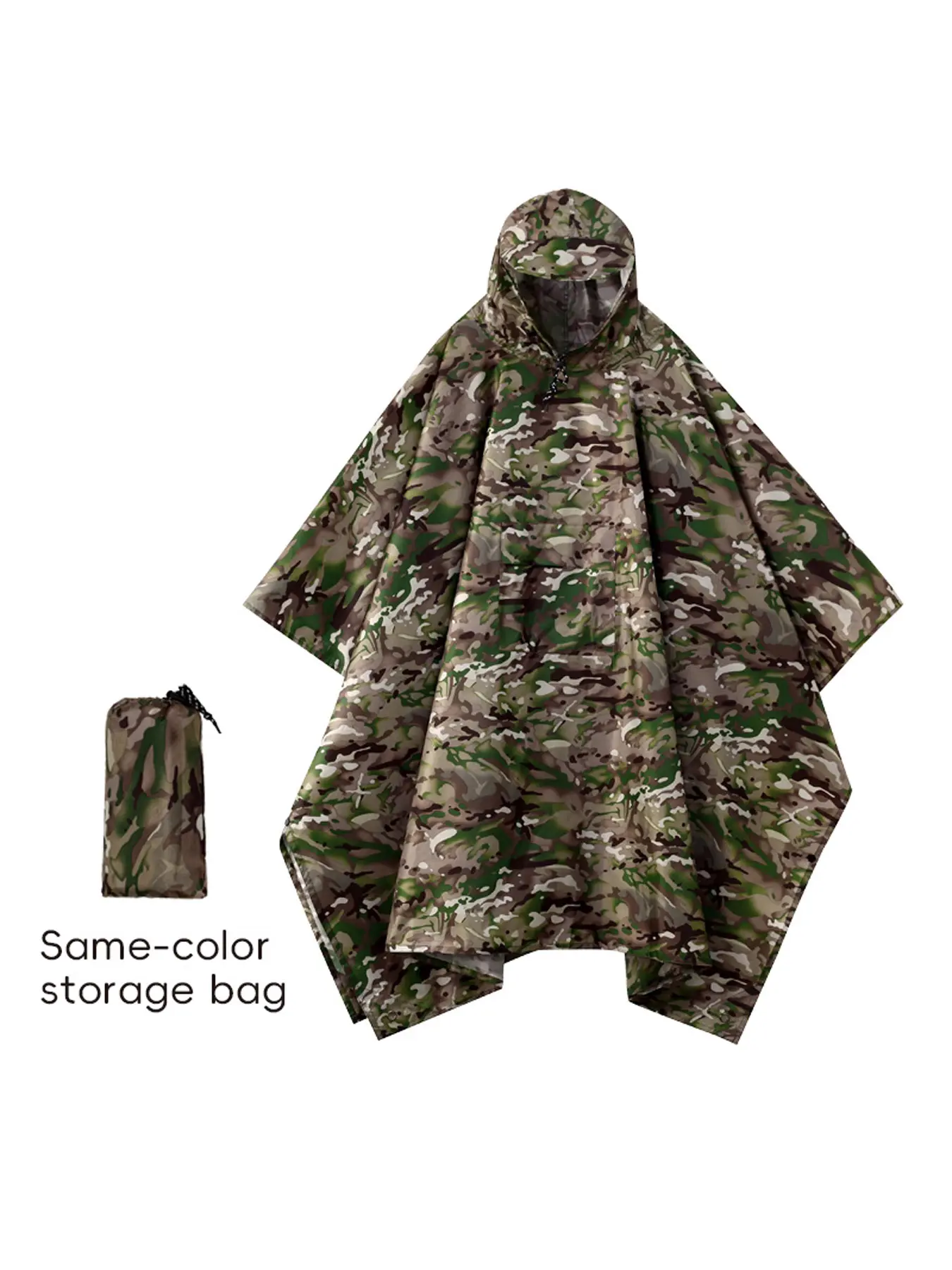 Outdoor Waterproof Camping Hiking Floral Raincoat, Unisex Lightweight Rainproof Poncho for All Seasons, Durable and Comfortable Rain Gear, Hooded Raincoat, Outerwear, Hooded Rainwear