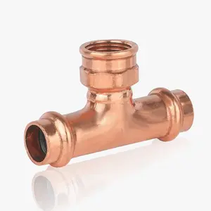 1-1/2" x 1-1/2" x 1/2" Copper Press X Press X Female Tee