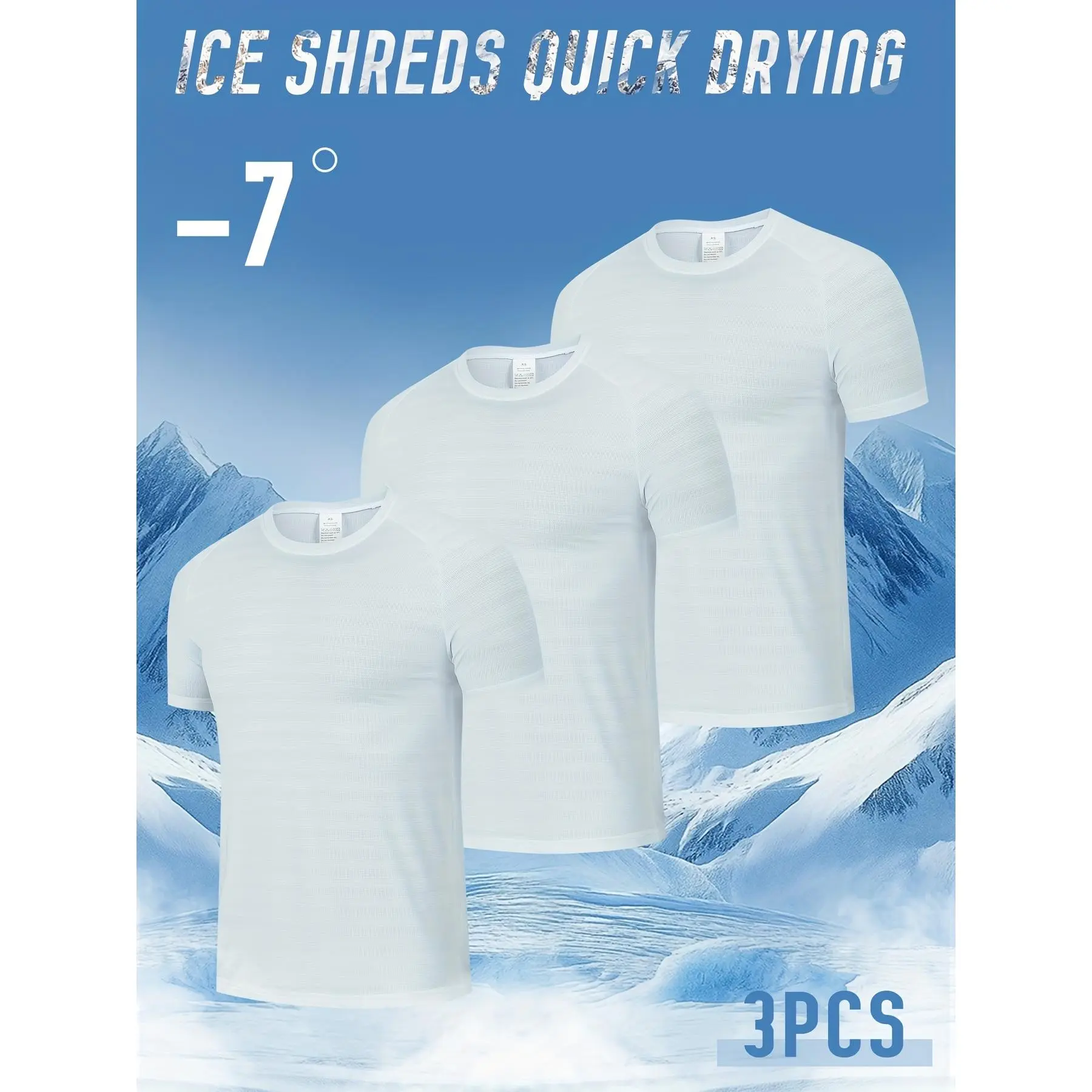 3PCS White (Round Neck)