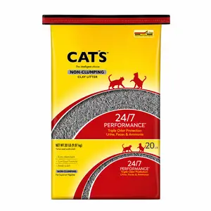 Non Clumping Cat Litter, 24/7 Performance Multi Cat Litter Odor Control Formula - 20 lb. Bag