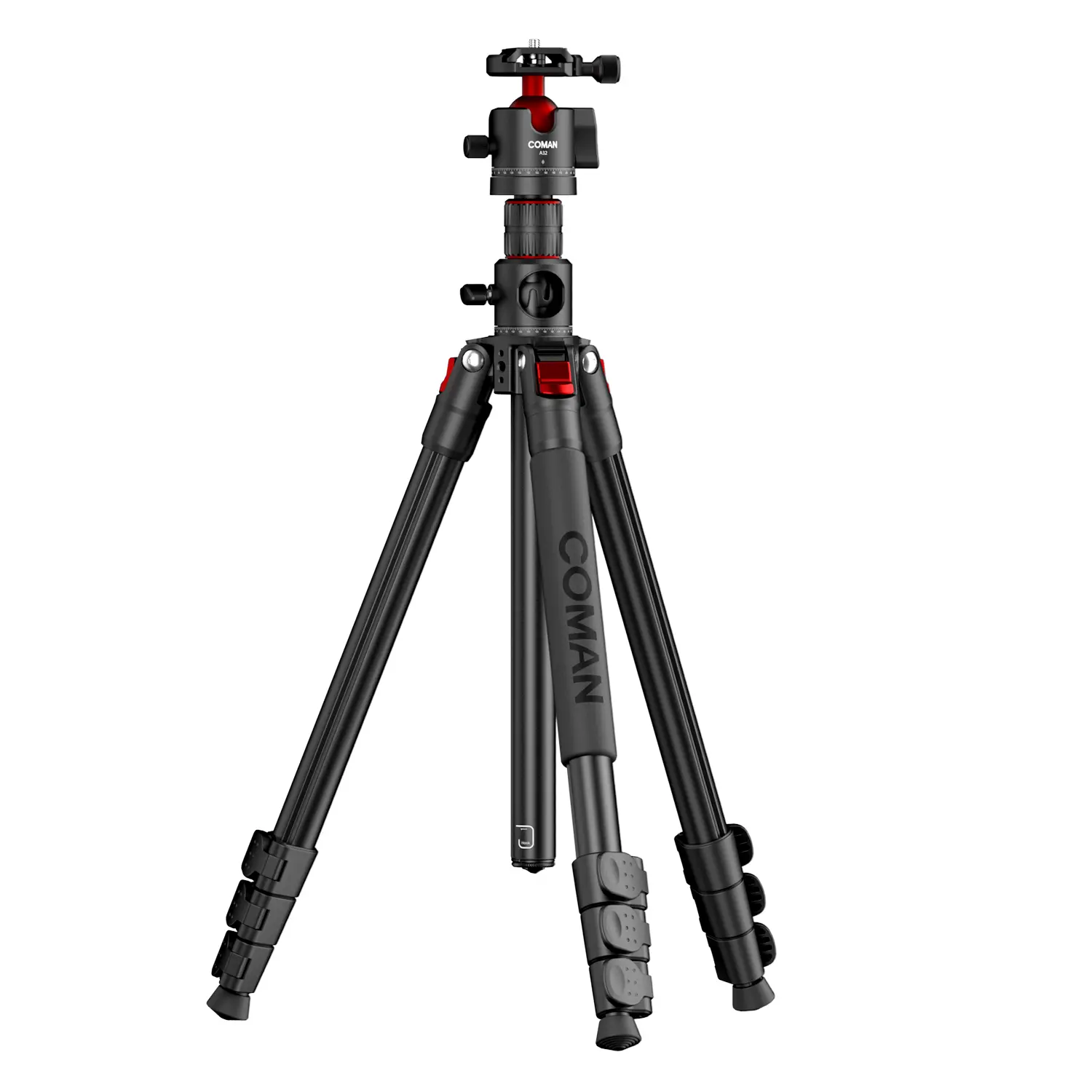 COMAN 72" Overhead Horizontal Tripod & Monopod, Fluid Head with 360° Ball Head, 33lbs Max Load Capacity for Camera & Phone Content Creation,KX3939Mini A32&V1