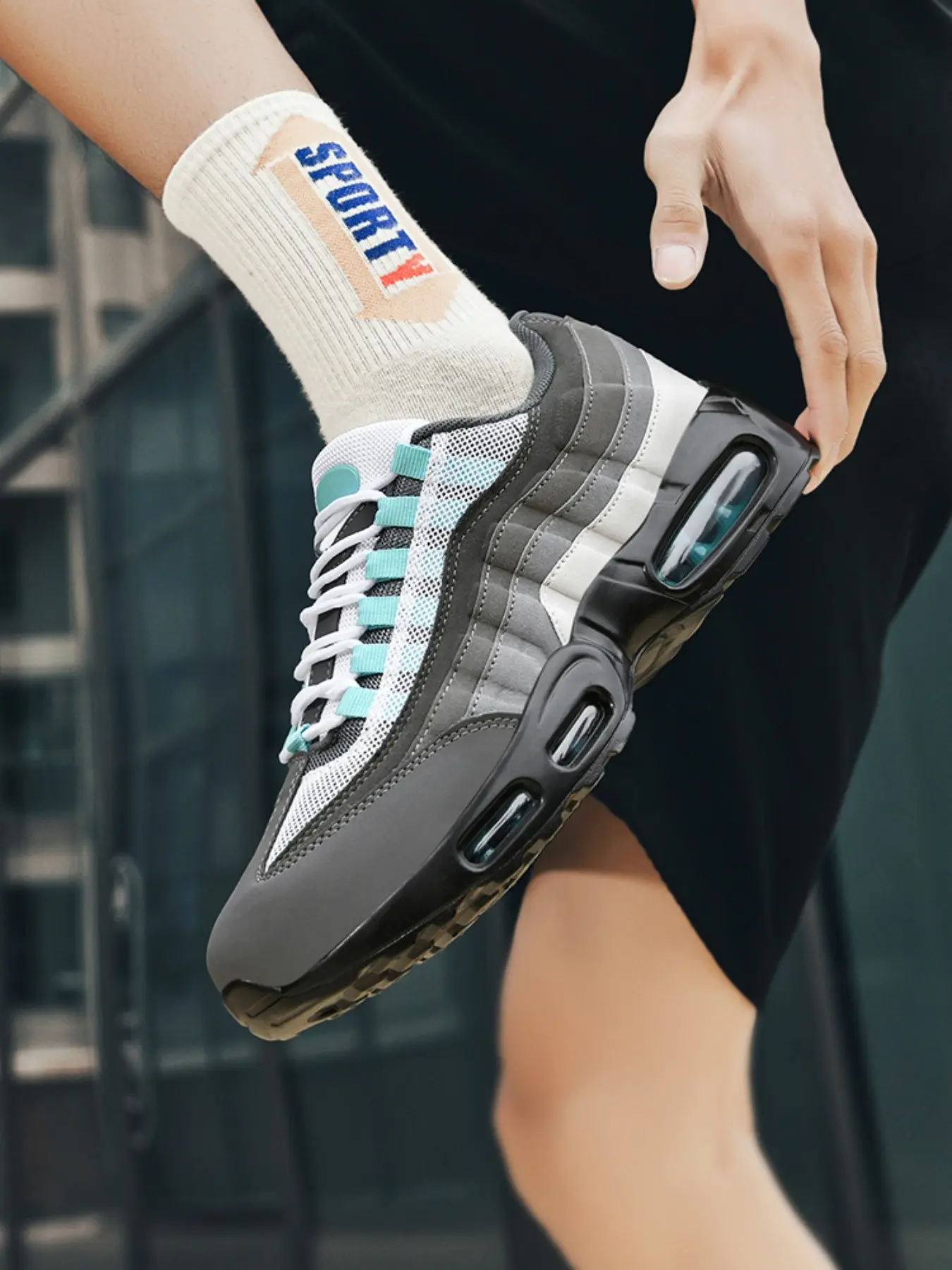 Unisex Colorblock Cushioned Casual Sports Shoes, Athletic Lightweight Sneakers, Sporty Fashion Versatile, Lightweight Breathable, Soft Comfortable, High Elastic Shock Absorption, Trendy Sneakers, All Match Sneakers, New Sneakers, All Seasons Sneakers