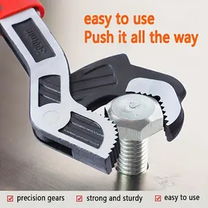 8inch、6inch Multifunctional Self-Locking Pipe Pliers, Large Opening Industrial Grade Heavy Duty Pipe Wrench, Quick Release Plumbing Tool for Industrial Machinery Maintenance, Home Decoration, Car and Bicycle Repair - Iron Material