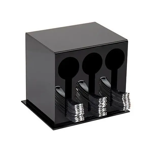 Mind Reader 3 Compartment Plastic Utensil Dispenser