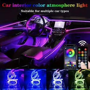 5 in 1 Interior Car LED Strip Lights with Wireless APP and Remote Control, 236 Inches Fiber Optic, 16 Million Colors Car Neon Lights