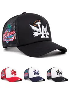 2026 New Fashionable Personalized Hip Hop Hat LA Wings Side Coconut Embroidered Skateboarding Hat Outdoor Leisure Sports Sunshade Hat Daily Commuter Decoration Baseball Hat Male Female Same Style Creative Breathable Mesh Hat Dome Mesh Cap