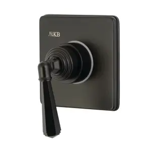 212 MAIN Metropolitan Single-Handle 3-Way Diverter Valve with Trim Kit, Matte Black, In-Wall Fit, Solid Brass, 3-Way Flow, Traditional Look, Three-Way Flow