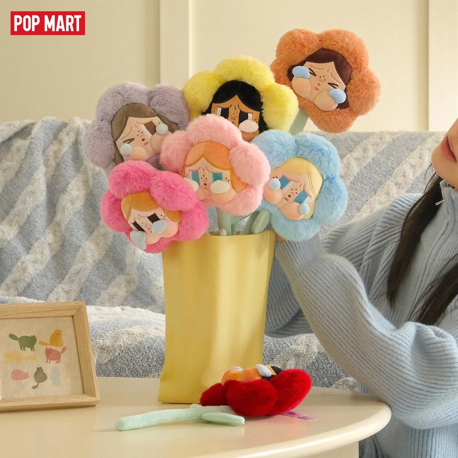 POP MART CRYBABY Sad Club Series Plush Flower Blind Box, Collectible Toys, Mother’s Day Gift, Surprise Gift