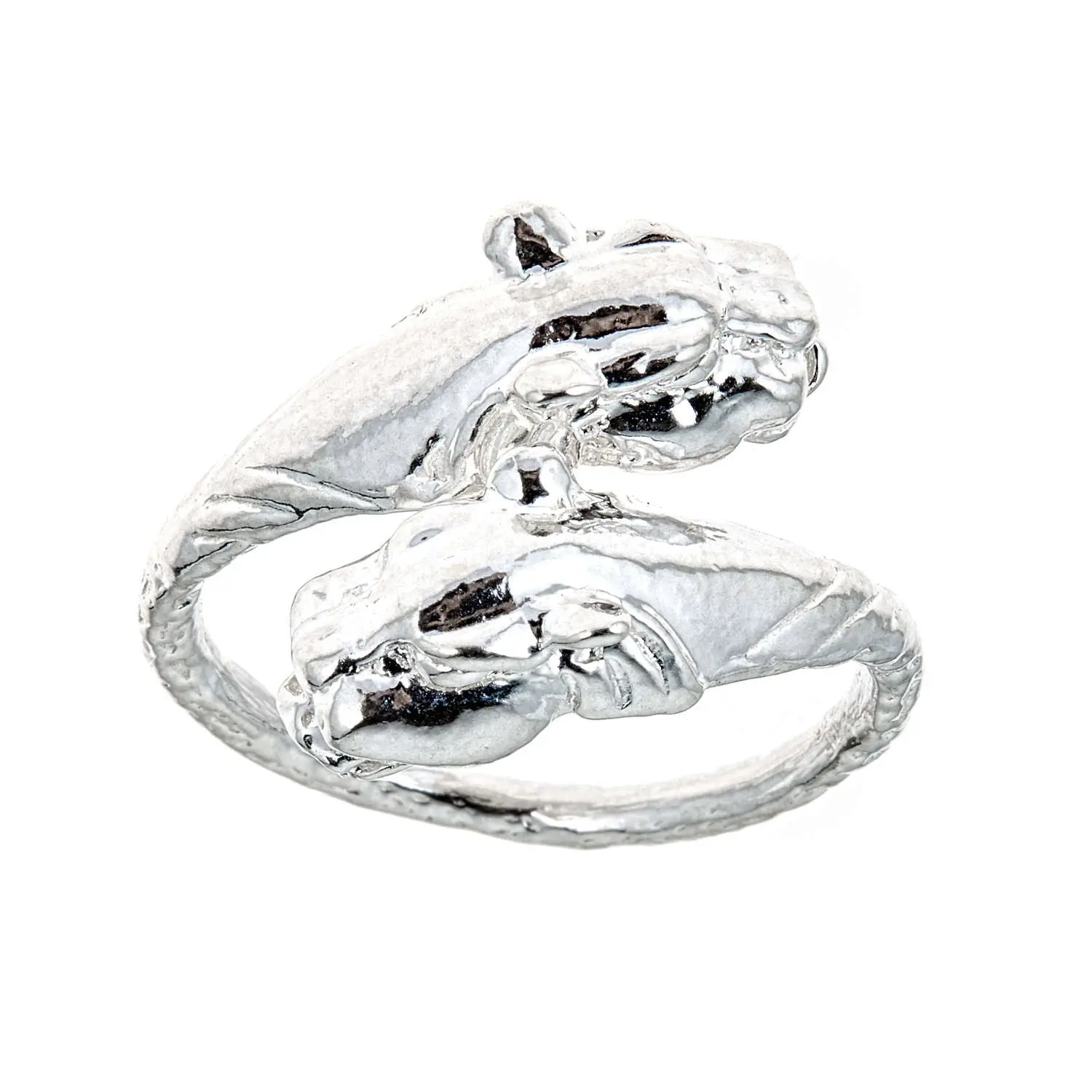 Better Jewelry .925 Sterling Silver West Indian Style Panther Ring, Brilliantly Etched Design, Etched Band, Gift Boxed, Ring Bands, Unisex Adults, Expert Craftsmanship, Bangle Ends, Multi-Size