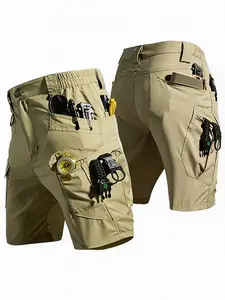 Men's tactical work shorts, men's summer sports quick-dry shorts, Athletic Shorts, Shorts with pockets, made from durable fabric, multi-pocket design, solid colour style, suitable for summer outdoor activities and everyday wear