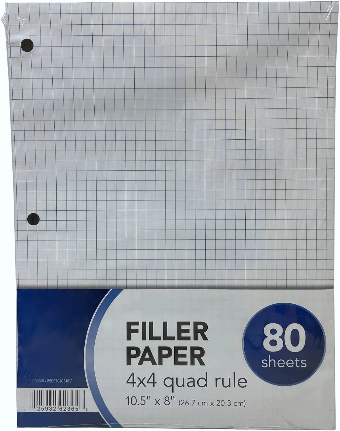 80CT Quad Ruled 4x4 Filler Paper