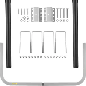 Boat Trailer Guide-Ons 40-Inch, 2-Piece Set For Protection And Easy Alignment, Rustproof Galvanized Steel Trailer Guides With Black PVC Pipes And Included Mounting Hardware, Suitable Ski Boat, Fishing Boat, Sailboat Trailers