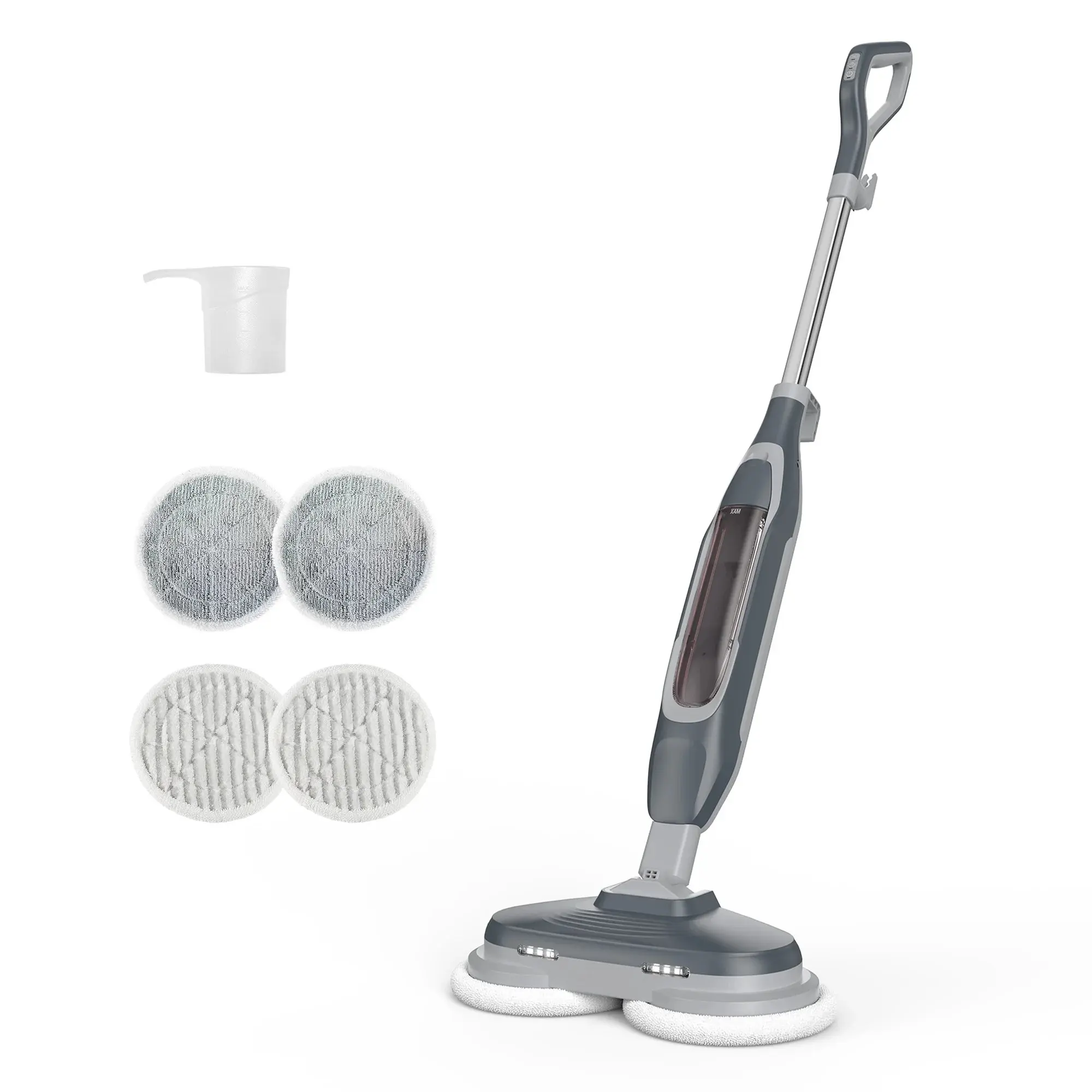Steam Mop for Hardwood Floors & Tile, 4 Cleaning Modes, Floor Steamer with LED Headlights, Fast Heat-Up, Reusable Mop Pads & Large Water Tank