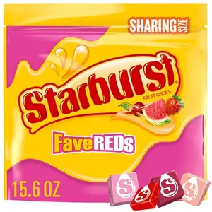 Starburst FaveREDS Fruit Chews Candy Chewy Candy 15.6 oz Sharing Size Bag Perfect for Sharing