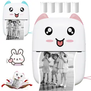 Wireless Mini Thermal Printer for Phone, Portable Sticker Photo Printer, No Ink Needed, Inkless Mobile Printer, Ideal Gift for Kids Teens for Christmas Birthday Halloween Easter Thanksgiving Back to School