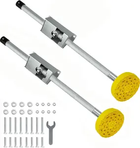 Ladder Stabilizer,Ladder Leveler Pair with Anti-Slip Rubber , Adjustable Extension Ladders  Ground Leveler, with Anti-Slip  Steel Pole, Ladder Accessories (02C)