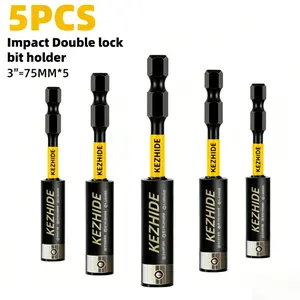 Kezhide Size:5PCS 3Inches Impact Magnetic Screwdriver Bit Holders, S2 Alloy Steel Hex Shank Extension Socket Drill Bit Holder