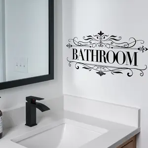 Vinyl Wall Stickers Art Decals Creative Home Decor Bathroom Removable Cute Door Sticker Toilet Laundry Room Decorative Wall Sticker Kitchen Bathroom Decoration Ms8726