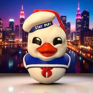 Puft Marshmellow Duck Collectible Plastic Figurine for Car Dashboards