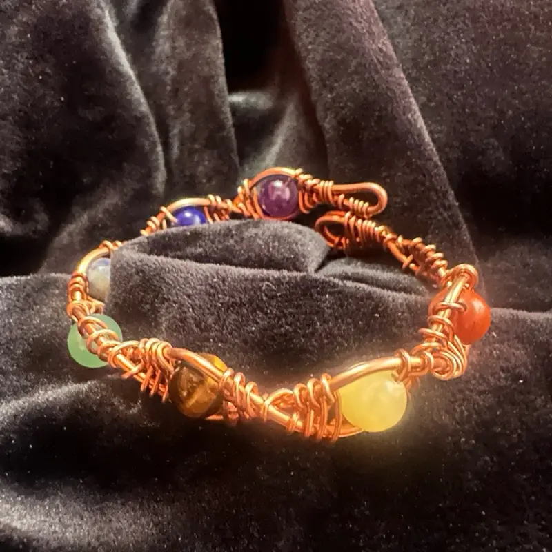 Juma Copper King Chakra Helix Bracelet Unique Design