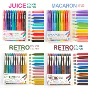 10 Pack Color Gel Pens, Smooth Writing, Vibrant Colors, Quick Dry, 0.5mm Tip, Perfect for Office Use and Student Drawing Records, Stationery Office Supplies