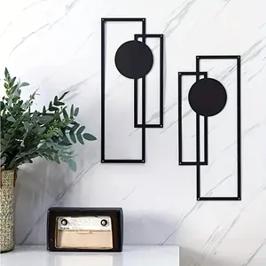 Geometric Design Wall Art, Modern Abstract Design, 1 Count Modern Metal Wall Hanging Decor, Wall Decor for Home Living Room Bedroom Office, Poster, Modern Home Decoration