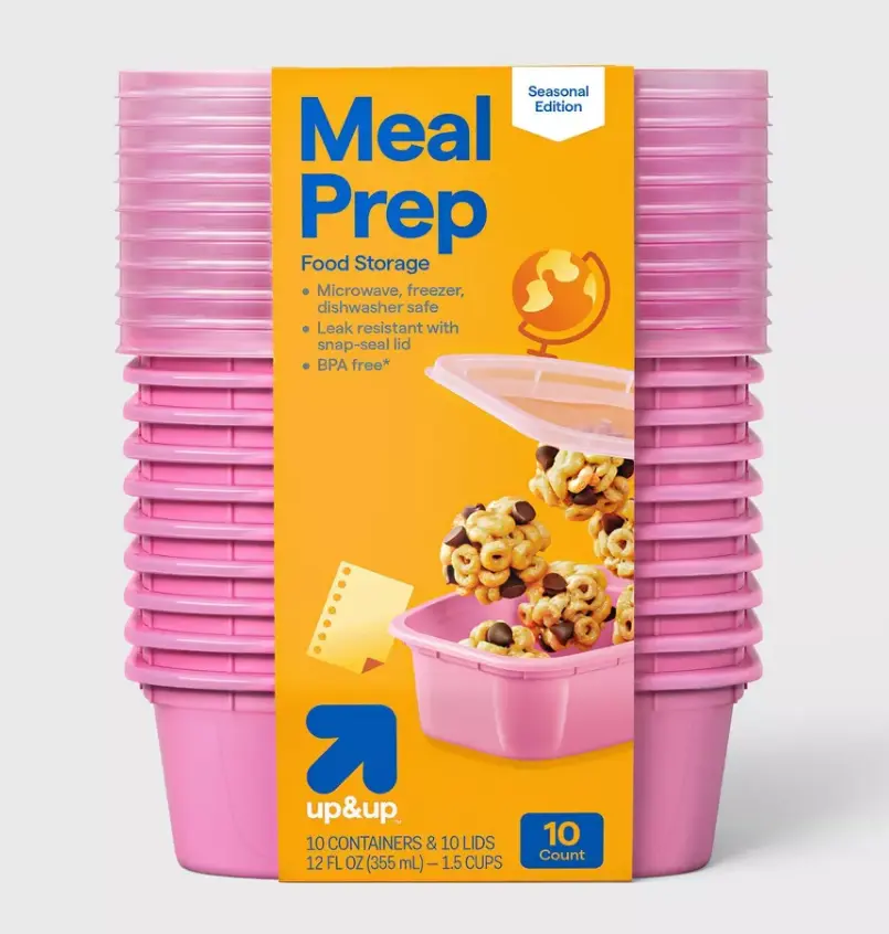 10 Pack 12oz Deli & Snack Food Storage Containers, Stackable Clear Plastic Portion Cups with Lids for Meal Prep
