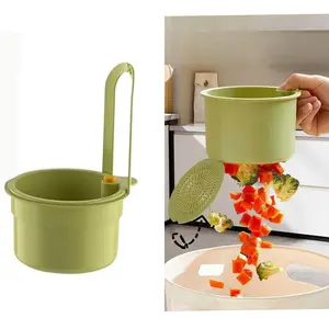 No More Touching Wet Food! Self-Cleaning Sink Strainer | Press-to-Dump Basket