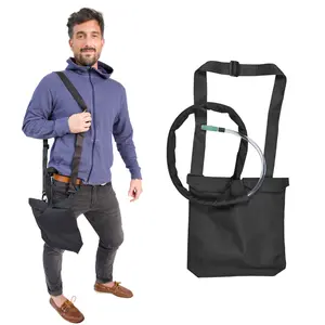 Urine Drainage Bag Holder with Catheter Pipe Cover and Adjustable Strap