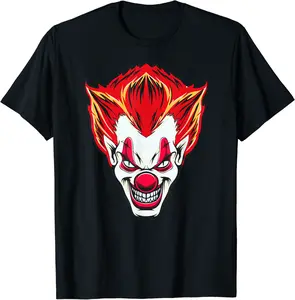 Scary Clown Evil Psycho Killer, Horror Gift T-Shirt - Diamoniqu Shop 37B081XTTTLH