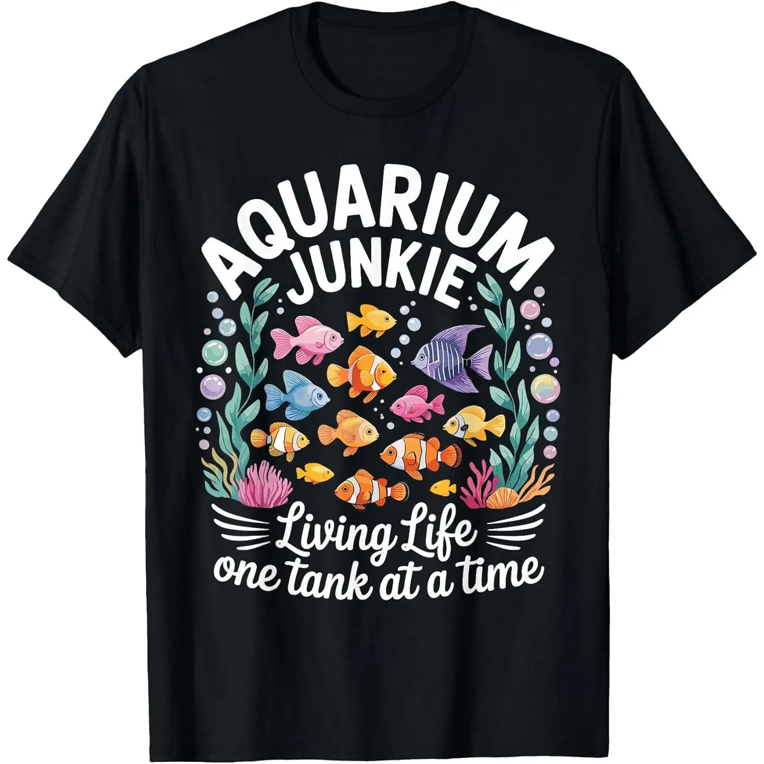 100% Cotton Aquarium Art for Men Women Fish Keeper Fish Tank Aquarium T-Shirt